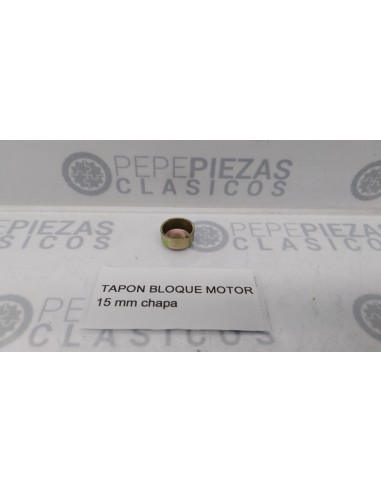 Tapón bloque motor 15 mm  chapa.