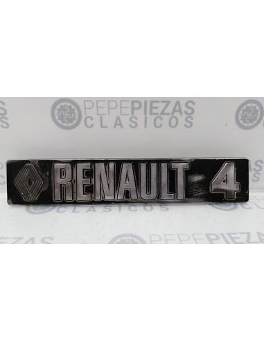 Anagrama Renault 4 metálico (182x35). Usado. Indegaña-Motrico.