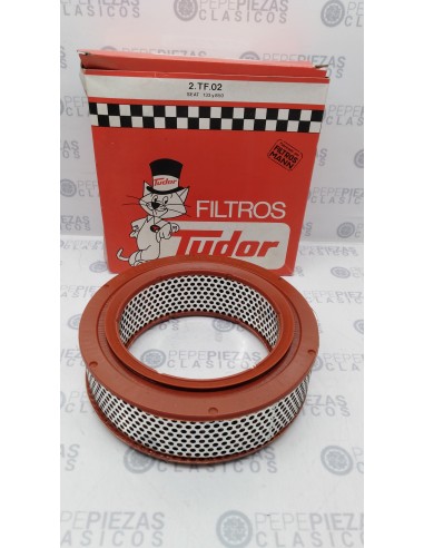 Filtro aire Seat 850 y 133. Tudor 2.TF02. Fabricado Mann.