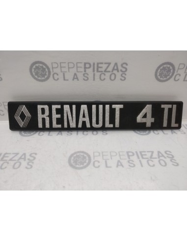 Anagrama Renault 4 TL modelo 81. Metálico.