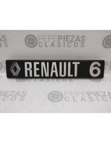 Anagrama Renault 6, metálico (184 x 35 mm).