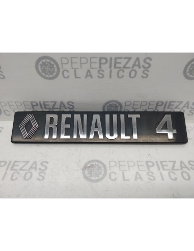 Anagrama Renault 4, con rombo ( 183 x 35 mm). Plástico.