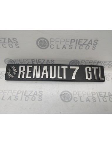 Anagrama Renault 7 TL (rombo) (204 x 35 mm). Plástico.