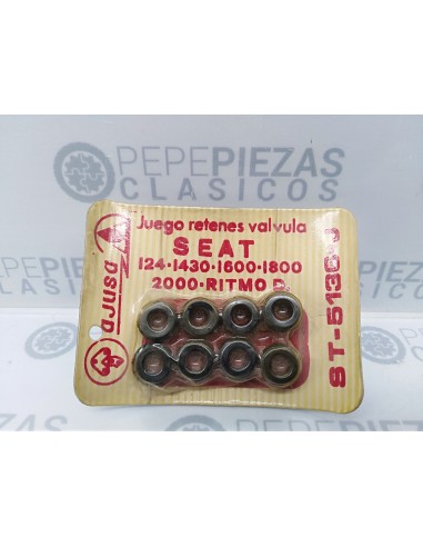 Juego retenes de valvulas Seat 124,1430,1600,1800,2000,Seat Ritmo D. Recambio nuevo antiguo stok.