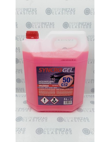 Anticongelante refrigerante Syncrogel 50% G12 5 Litros rosa — Totcar